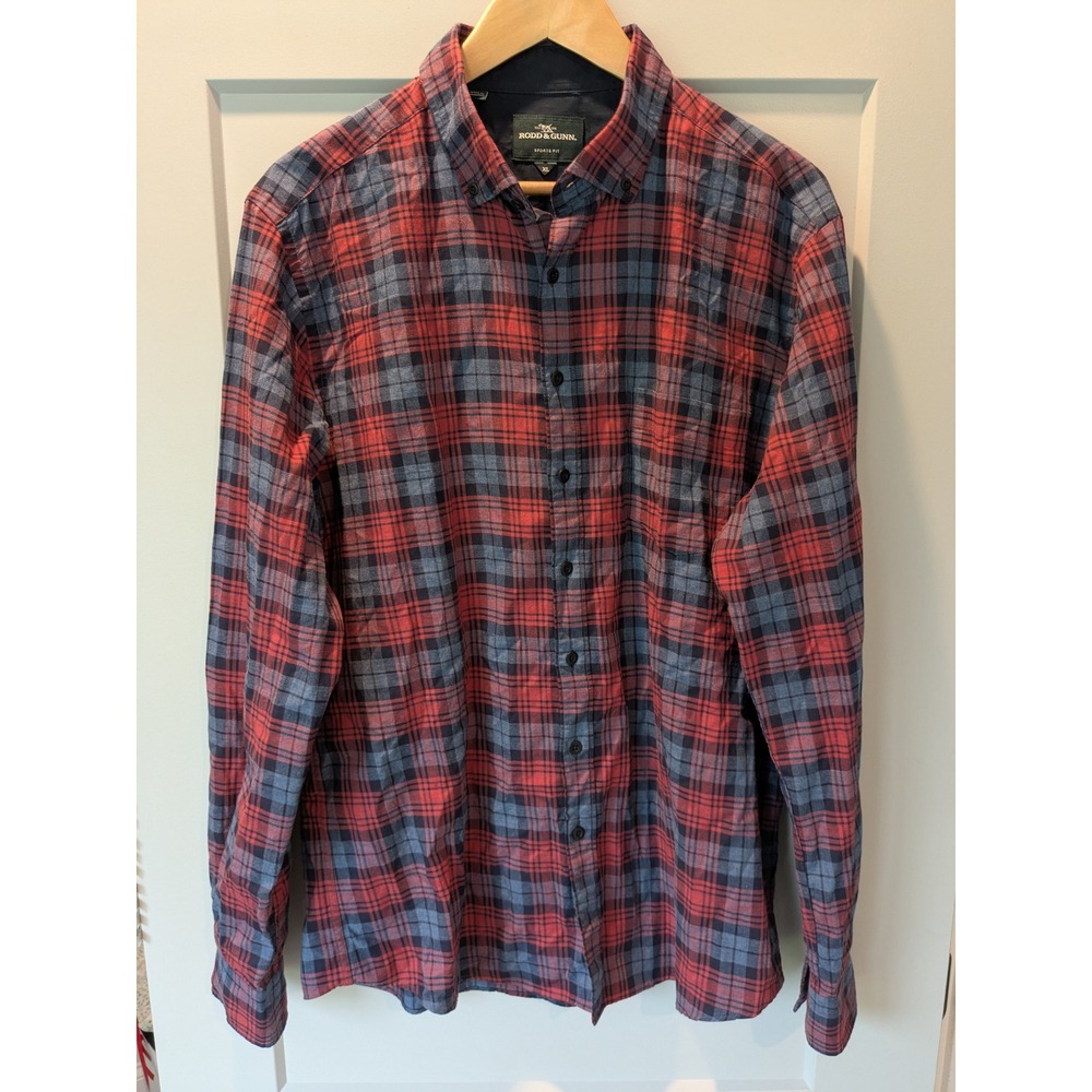 Rodd‎ & Gunn Sports Fit XL Plaid Button Down Long Sleeve Shirt Mens